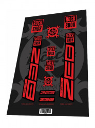 Set stickere adezive furca ROCKSHOX Zeb Ultimate 2022 Blood Red