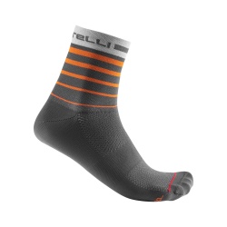 Sosete Castelli Speed Strada 12, Antracit/Portocaliu/Alb, XXL, 44-47