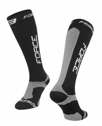 Sosete Force Athletic PRO Compress Negru/Alb L/XL