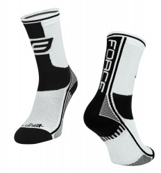 Sosete Force Long Plus alb/negru