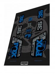 Stickere adezive furca FOX Performance Elite 36 2021 Dark Blue Grey