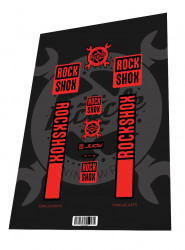 Stickere adezive furca ROCKSHOX Judy Blood Red 2023