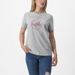 Tricou casual Castelli Pedalare Tee, de dama, Gri, XS