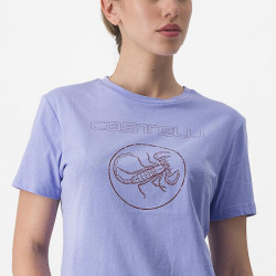 Tricou casual Castelli Pedalare Tee, de dama, Violet, M - Img 3