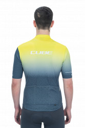 Tricou Ciclism CUBE Blackline Jersey Race S/S Yellow Grey - Img 3