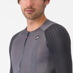 Tricou cu maneca scurta Castelli Aero Race 8s, pentru barbati, gri inchis XXL - Img 2