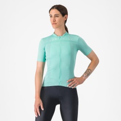 Tricou cu maneca scurta Castelli Anima 4, pentru femei, albastru piscina, L