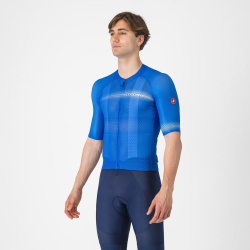 Tricou cu maneca scurta Castelli Climbers A/C, pentru barbati, albastru Italia/albastru belgian, XXL - Img 2