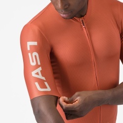 Tricou cu maneca scurta Castelli Entrata Apex, pentru barbati, paprika/arginitu L - Img 3