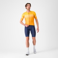 Tricou cu maneca scurta Castelli UPF, pentru barbati, portocaliu aprins, XL - Img 2