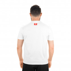 Tricou CUBE T-Shirt Logo Alb Rosu - Img 2