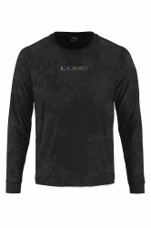 Tricou CUBE Vertex Round Neck Flow L/S Black