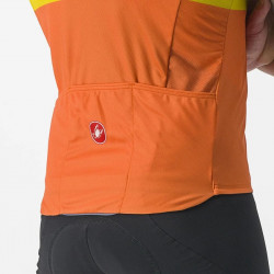 Tricou maneca scurta CASTELLI A Blocco Vernil Portocaliu Galben Visiniu