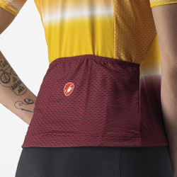 Tricou maneca scurta CASTELLI Dolce Galben Visiniu Dama