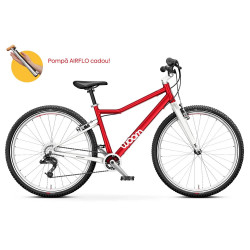 Bicicleta copii WOOM 6 Anniversary Red + Pompa AIRFLO Cadou