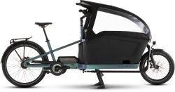 BICICLETA ELECTRICA CUBE CARGO HYBRID COMFORT PRO FAMILY 800 SMARAGDGREY REFLEX 2026 One Size