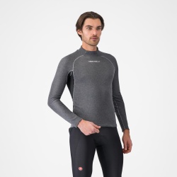 Bluza de corp cu guler Castelli Flanders 2 LS, Gri, L