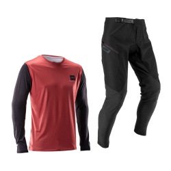 Bluza si Pantaloni Leatt Ride Kit MTB Gravity 1.0 Jr Dusty Red M