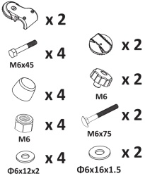 BRAT SUPORT AUTO PENTRU BICICLETE MOVE SERIES U TUBE CONNECTION PARTS