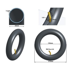 Camera trotineta Ewheel 8.5x2 VC 135x45 grade - Img 2