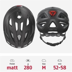 CASCA PENTRU BICICLETA ABUS URBAN-I 3.0 CU LUMINA SPATE INTEGRATA - Img 5