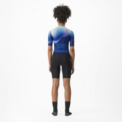 Costum de triatlon cu maneca scurta Castelli PR 2 W Speed Suit de dama Alb/Albastru/Negru