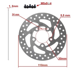 Disc frana DV5 110mm pentru XIAOMI Essential si 1S - Img 2