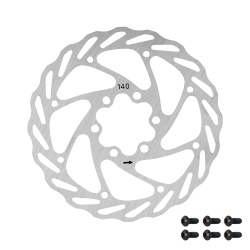 Disc Frana Force-4 140mm 6 gauri argintiu
