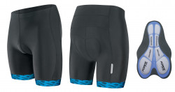 Pantaloni Force B20 cu insertie gel Negru/Albastru