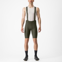 Pantaloni scurti cu bretele Castelli Espresso, Verde Inchis, XL
