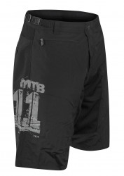 Pantaloni scurti Force MTB-11 bazon detasabil Negru/Antracit - Img 3