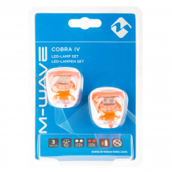 Set Flash cu Baterii M-WAVE COBRA IV -Portocaliu - Img 2