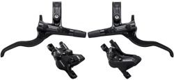 Set frana biciclete MTB Shimano DEORE BL-M4100+BR-MT420/410 4 pistoane fata 2 pistoane VRAC spate