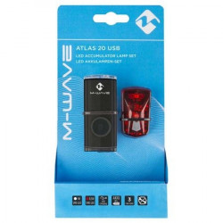 Set Lumini cu Acumulator M-WAVE ATLAS 20 USB - Img 2