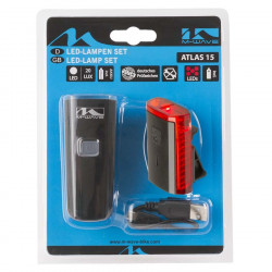 Set Lumini cu Acumulator M-WAVE ATLAS K 11 USB - Img 5