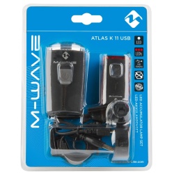 Set Lumini cu Acumulator M-WAVE ATLAS K 11 USB - Img 9