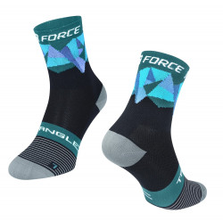 Sosete Force Triangle negru/turcoaz S-M