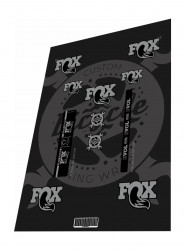 Stickere adezive amortizor FOX Float DPS 2018 Performance Silver Grey