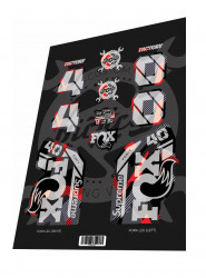 Stickere adezive furca FOX Factory 40 2022 Supreme Camo Red