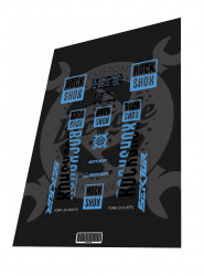 Stickere adezive furca ROCKSHOX Sektor Baby Blue Transparent 2018