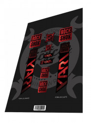Stickere adezive furca ROCKSHOX Yari Thunder Red Black 2022