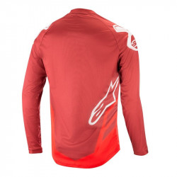 Tricou Alpinestars Racer V2 LS Burgundy/Red/White S - Img 2