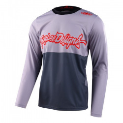 Tricou Bicicleta Troy Lee Designs Flowline Ls Scripter Charcoal