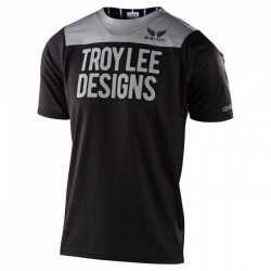 Tricou Bicicleta Troy Lee Designs Skyline Ss Pinstripe Block Black / Gray