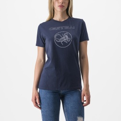 Tricou casual Castelli Pedalare Tee, de dama, Bleumarin, S - Img 1