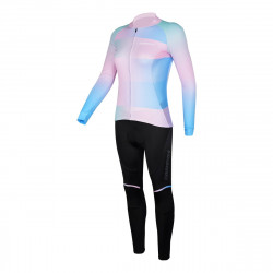 Tricou Ciclism Lady DAREVIE Albastru/Roz L - Img 4