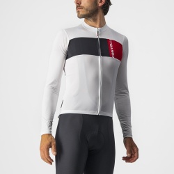 Tricou cu maneca lunga Castelli Prologo 7 LS, Alb/Negru/Rosu, S