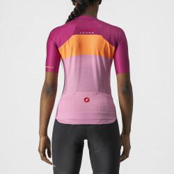 Tricou cu maneca scurta Castelli Aero PRO W de dama Magenta/Portocaliu/Roz - Img 2