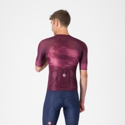 Tricou cu maneca scurta Castelli Climbers A/C, pentru barbati, alb/bordo L - Img 2