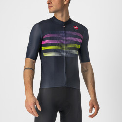 Tricou cu maneca scurta Castelli Endurance PRO Bleumarin/Roz/Galben Fluo